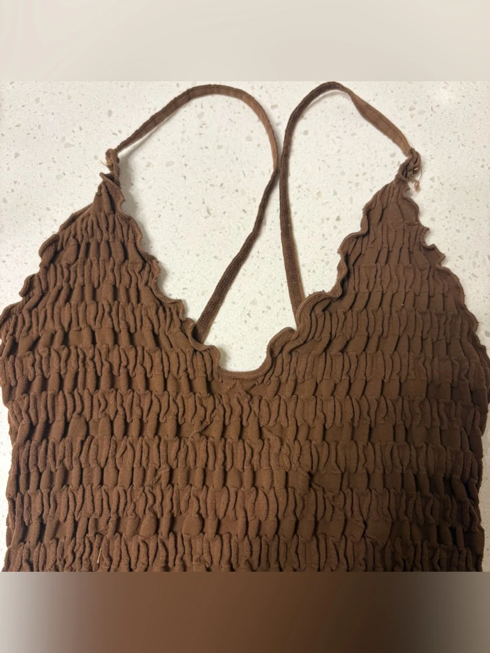 Free People Intimately FP Pucker Up Seamless Cami Tank in Brown